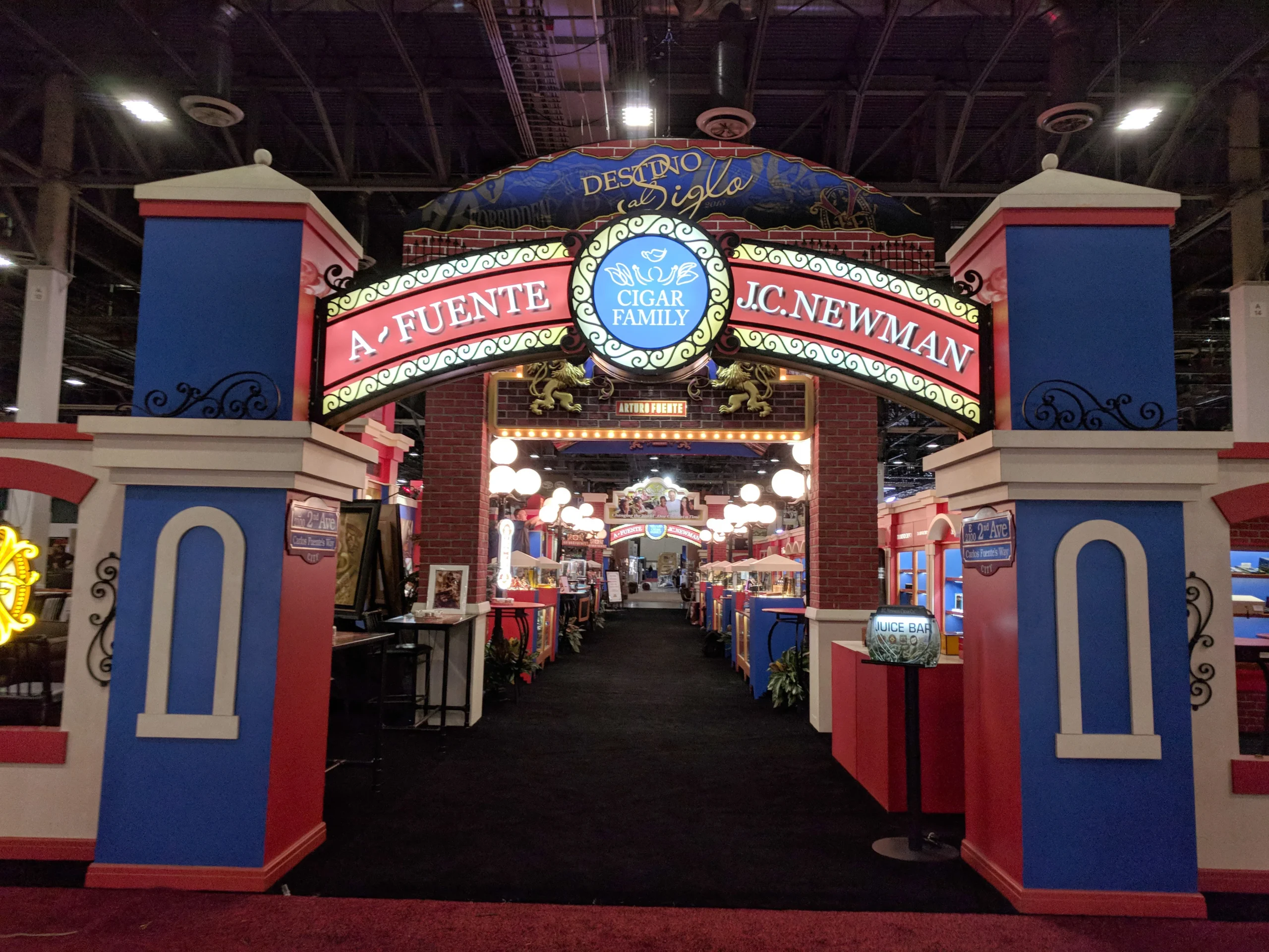 Arturo Fuente branded entrance feature by Suncoast Displays