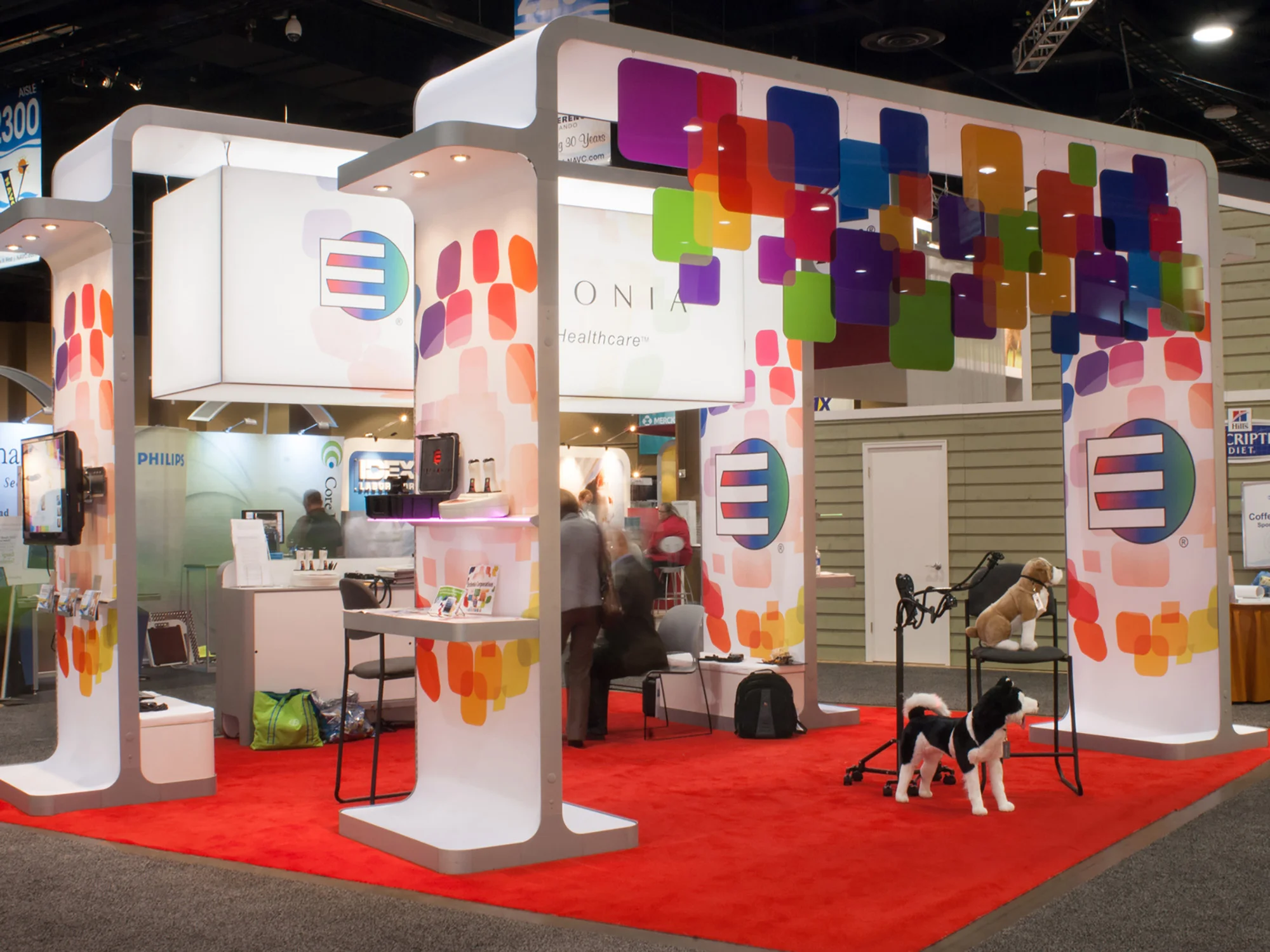 Floor plan with electrical drops and rigging