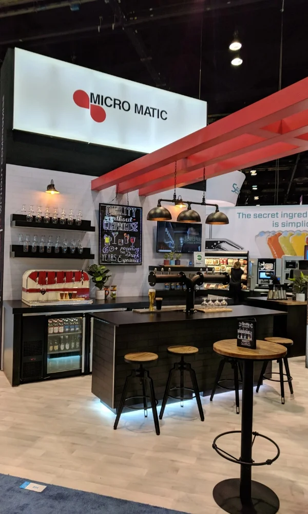 20×30 custom island with backlit towers